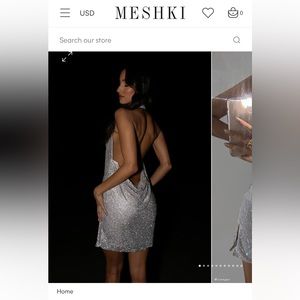 Meshki Open back Halter. Size Small. Worn once- like NEW